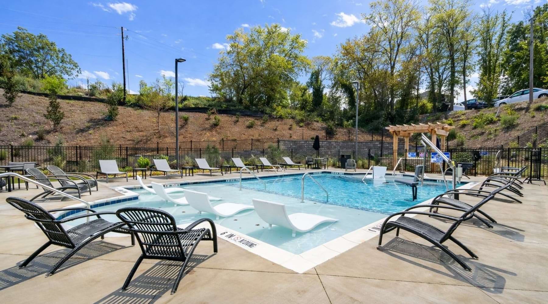 Resort-style pool at Madison Overlook apartments in Canton GA