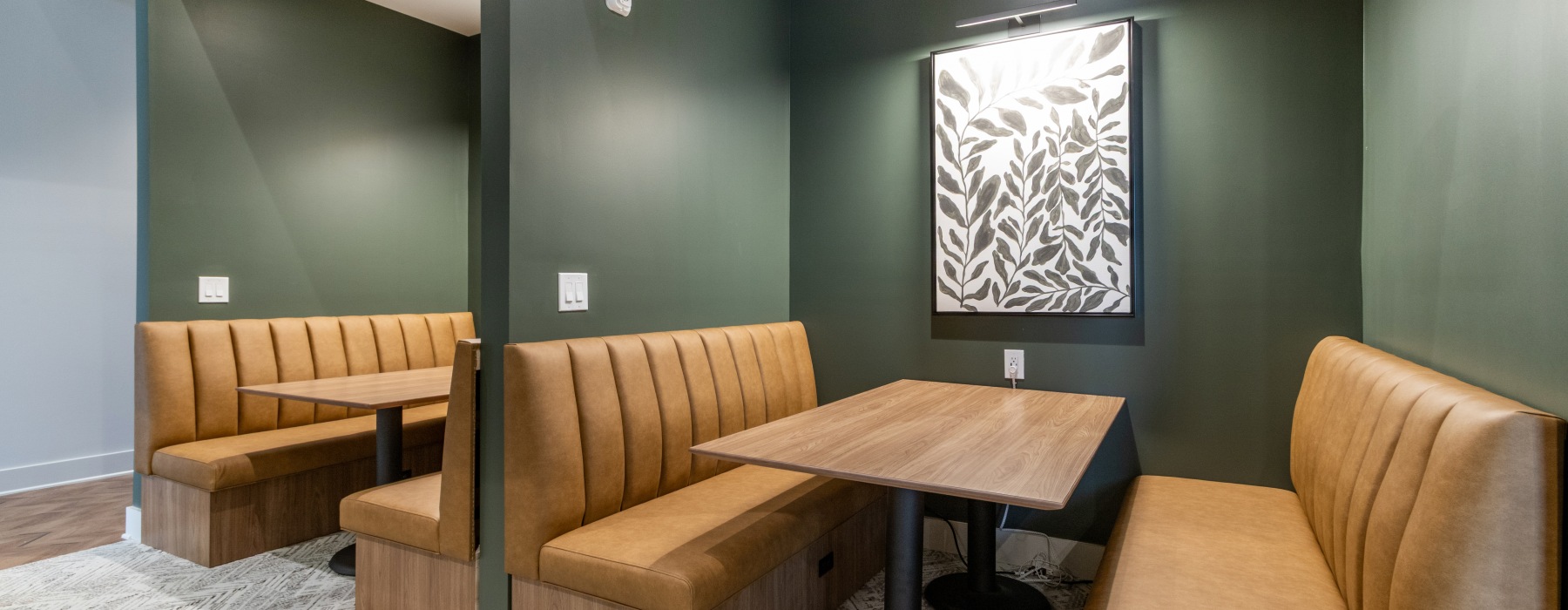 Coworking lounge at Madison Overlook apartments in Canton GA