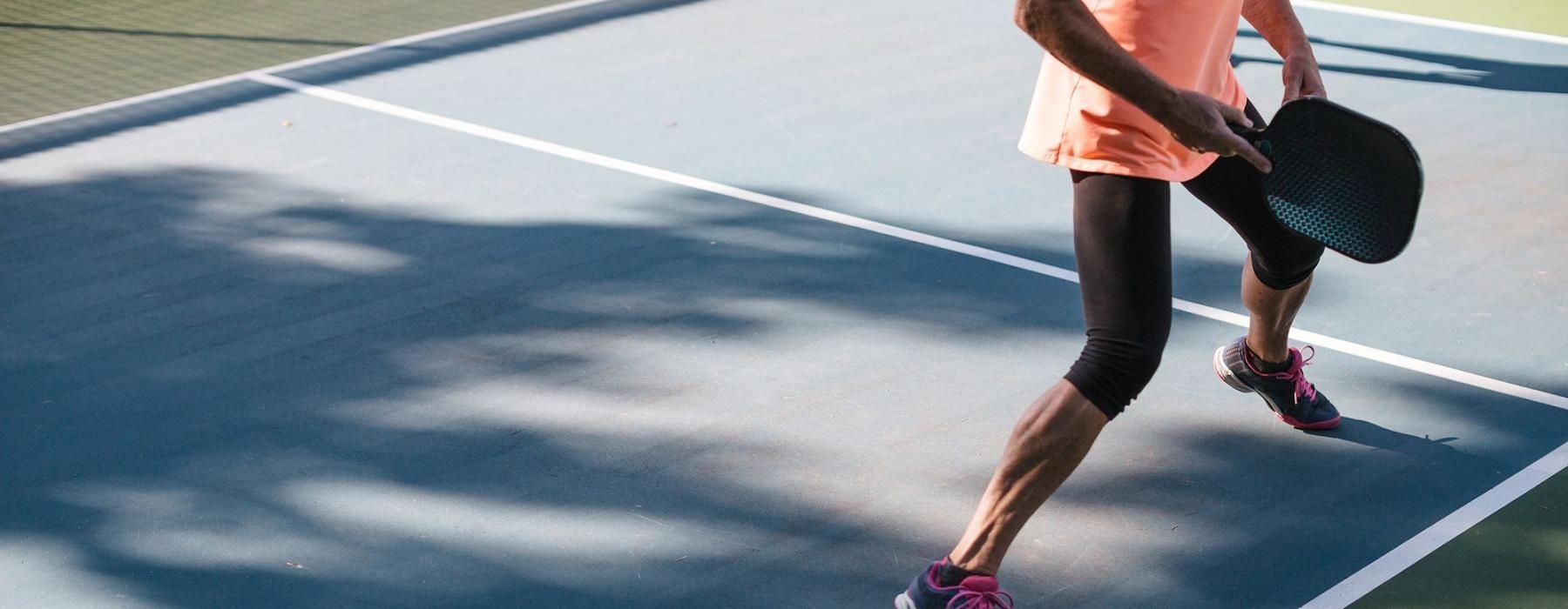 a person playing Pickleball